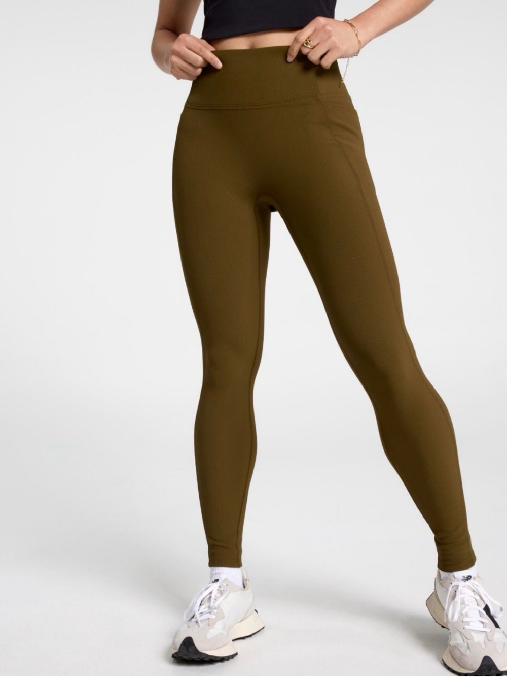 NWT Calia Women’s Ribbed Leggings Dark Khaki Olive Size Medium